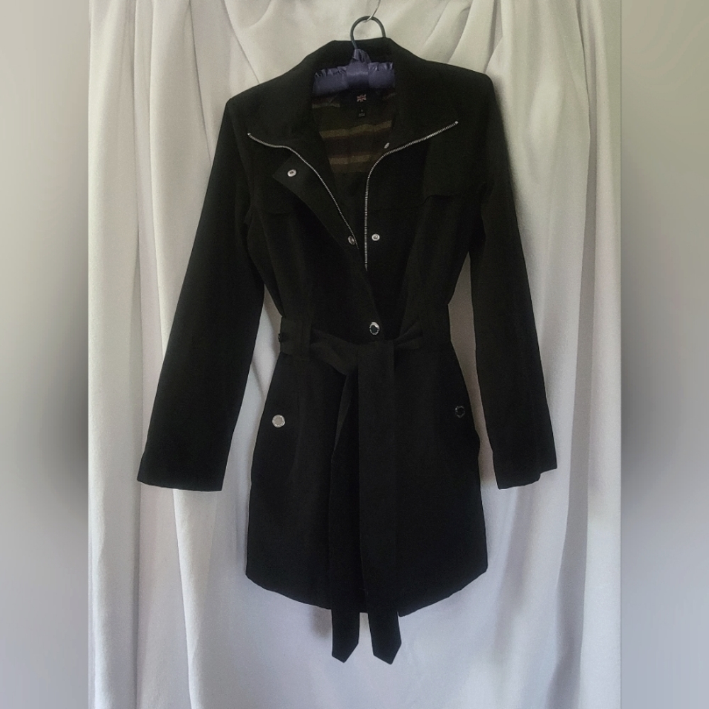 London Fog Black Coat Small